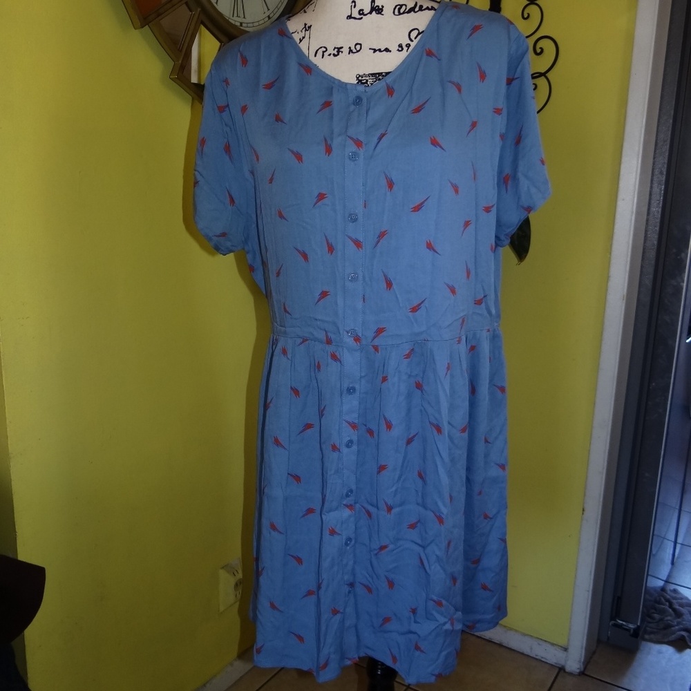 By junk food dress plus size XXL color blue